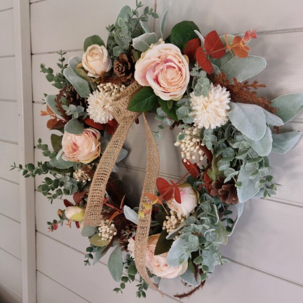 Blush Autumn Fall Wreath 30cm - Image 2