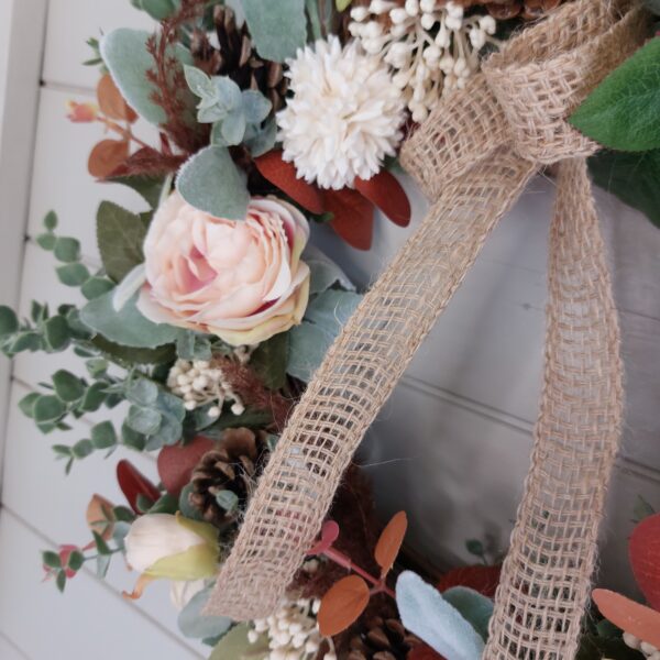 Blush Autumn Fall Wreath 30cm - Image 4