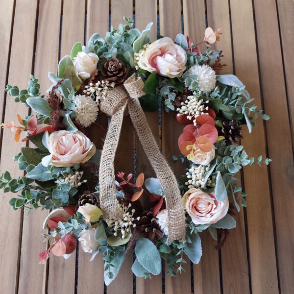 Blush Autumn Fall Wreath 30cm