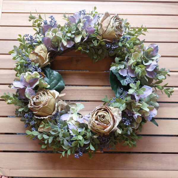 Artificial Rose 30 cm Wreath - Image 2
